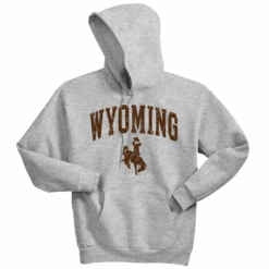 Wyoming Cowboys Traditional Distressed Hoodie – Ash