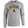 Wyoming Cowboys Traditional L/S Tee – Grey -Sports Fashion Clothing Store 1 6