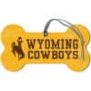 Wyoming Cowboys Bone Ornament – Gold -Sports Fashion Clothing Store 1468642