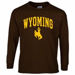 Wyoming Cowboys Traditional L/S Tee – Brown