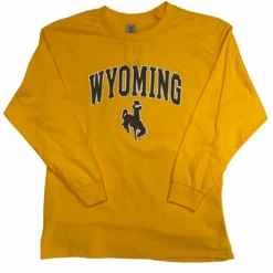Traditional Youth Wyoming Cowboys Long Sleeve T-Shirt – Gold