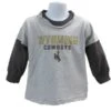 Wyoming Cowboys Infant Layered Tee – Grey/Brown -Sports Fashion Clothing Store 230006 3602 OXFD
