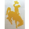 Wyoming Cowboys Bucking Horse Decal 3″ – Gold -Sports Fashion Clothing Store 28011 1 2