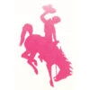 Wyoming Cowboys 12″ Bucking Horse Decal – Pink -Sports Fashion Clothing Store 28012 2