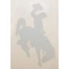 Wyoming Cowboys 1.7″ Bucking Horse Decal – Reflective White -Sports Fashion Clothing Store 28013