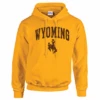 Wyoming Cowboys Traditional Distressed Hoodie – Gold -Sports Fashion Clothing Store 33892