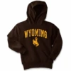 Wyoming Cowboys Traditional Distressed Hoodie – Brown