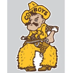 Wyoming Cowboys Pistol Pete 3″ Decal