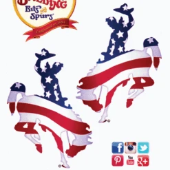 Wyoming Cowboys USA Bucking Horse Decal Pair