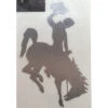 Wyoming Cowboys 1.7″ Bucking Horse Decal – Chrome