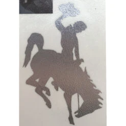 Wyoming Cowboys 6″ Bucking Horse Decal – Chrome