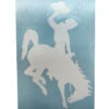 Wyoming Cowboys 6″ Bucking Horse Decal – White -Sports Fashion Clothing Store 38099