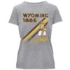 Wyoming Cowboys Women’s Essential S/S Tee – Athletic Heather -Sports Fashion Clothing Store 387423 110 ath. htr. 2