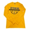 Wyoming Basketball Half Moon L/S Tee – Gold -Sports Fashion Clothing Store 43395
