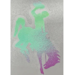 Wyoming Cowboys 1.7″ Bucking Horse Decal – Opal Yellow