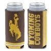 Wyoming Cowboys Slim Can Cooler – Brown/Gold -Sports Fashion Clothing Store 49086