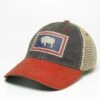 Wyoming State Flag Trucker Hat – Navy/Red -Sports Fashion Clothing Store 494440