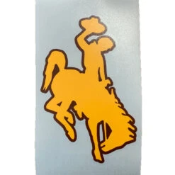 Wyoming Cowboys 6″ Bucking Horse 2 Color Decal – Gold/Brown