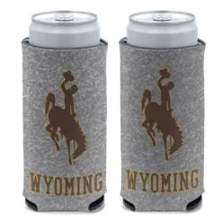 Wyoming Cowboys Slim Can Cooler – Heather
