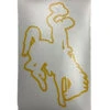 Wyoming Cowboys 12″ Outline Bucking Horse Decal – Gold