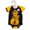 Wyoming Cowboys Pistol Pete Infant Onesie – Brown/Gold -Sports Fashion Clothing Store 55376