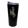 Wyoming Cowboy 20 Oz Tumbler – Black -Sports Fashion Clothing Store 55475