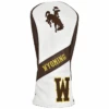 Wyoming Cowboys Fairway Driver Cover – White/Brown -Sports Fashion Clothing Store 56111