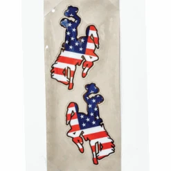 Wyoming Cowboys USA Flag Helmet Decals