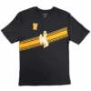 Wyoming Cowboys Slant Stripe S/S Tee – Black -Sports Fashion Clothing Store 58370