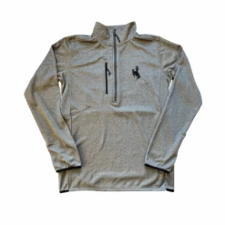 Wyoming Cowboys Quarter Zip – Grey/Black