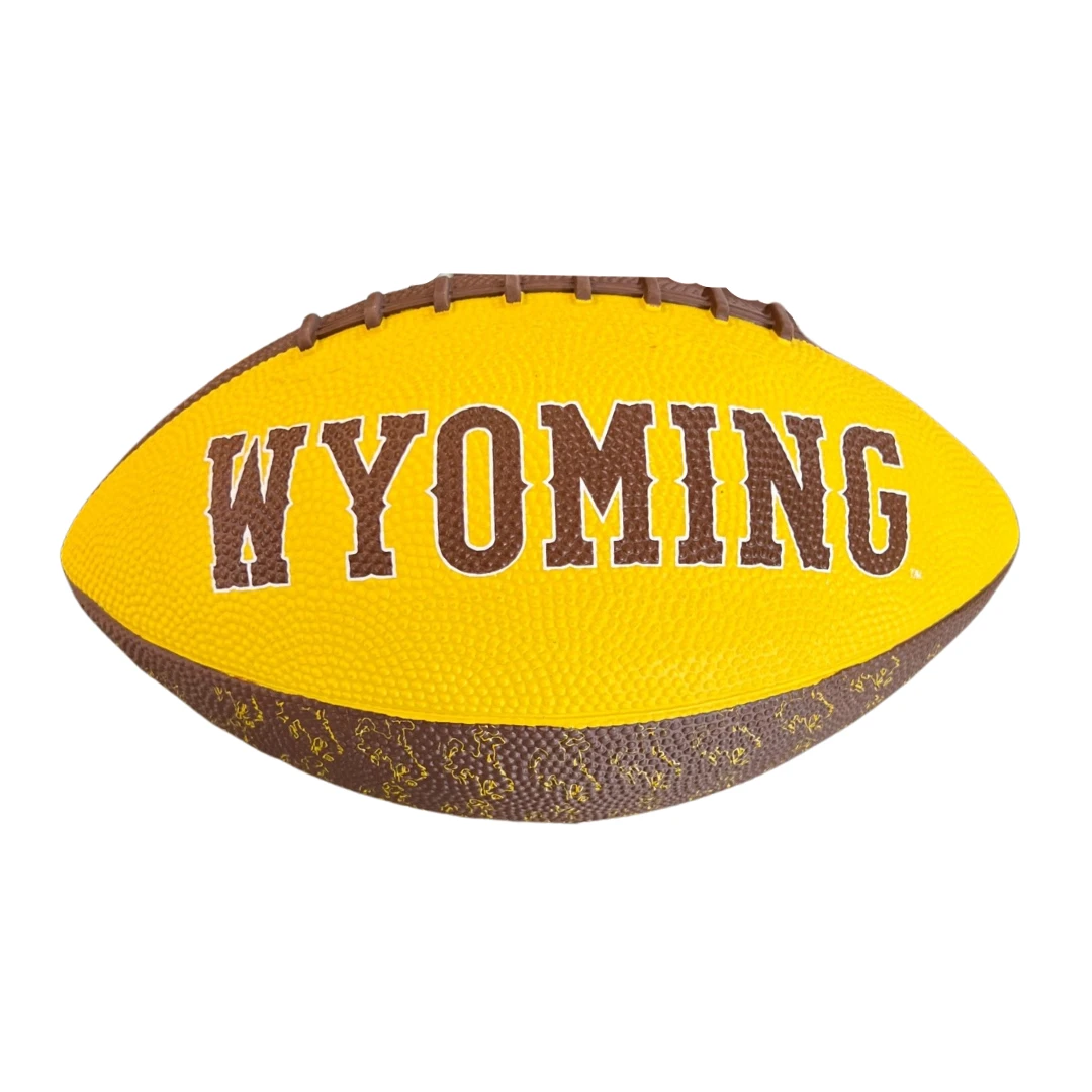 Wyoming Cowboys Mini Rubber Football – Brown/Gold