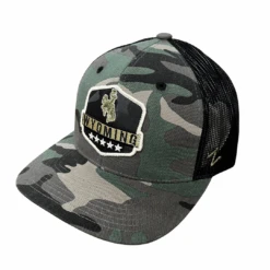 Wyoming Cowboys Pickett Adjustable Hat – Green Camo/Black