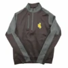 Wyoming Cowboys 1/4 Zip Jacket – Brown/Carbon Grey