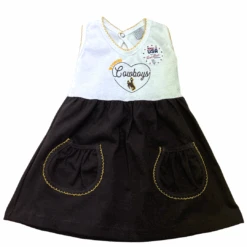 Wyoming Cowboys Infant And Toddler Dress – Brown/White