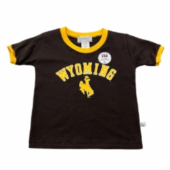 Wyoming Cowboys Toddler Ringer Tee – Brown/Gold