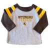 Wyoming Cowboys Toddler/Youth Raglan L/S Tee – Grey/Brown/Gold -Sports Fashion Clothing Store 60847