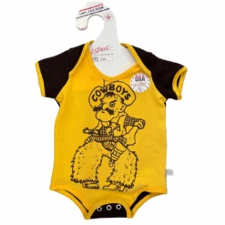 Wyoming Cowboys Pistol Pete Infant Onesie – Gold/Brown