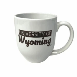 Wyoming Cowboys 16oz Bistro Mug – White