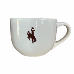 Wyoming Cowboys Ceramic Cappuccino Mug – White -Sports Fashion Clothing Store 61359 2
