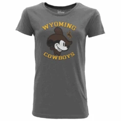 Wyoming Cowboys Women’s Mickey Mouse S/S Tee – Grey