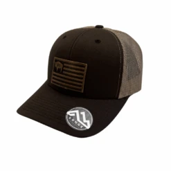 Wyoming State Flag Leather Patch Hat – Brown/Khaki
