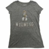 Wyoming Cowboys Women’s Pistol Pete S/S Tee – Grey -Sports Fashion Clothing Store 61836