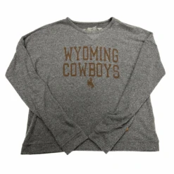 Wyoming Cowboys Women’s Short Crew – Charcoal