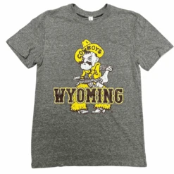 Wyoming Cowboys Pistol Pete Tee S/S – Grey