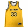 Wyoming Cowboys Ike #33 Basketball Jersey – Gold -Sports Fashion Clothing Store 62698 1