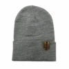Wyoming Cowboys Leather Patch Knit Beanie – Heather Grey
