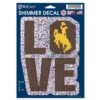 Wyoming Cowboys “Love” Shimmer Decal -Sports Fashion Clothing Store 66387119