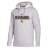 Adidas Wyoming Cowboys Power Hood – Grey Heather -Sports Fashion Clothing Store AMF0011 Fleece Hood Medium Grey Heathered scaled 1
