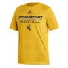 Adidas Wyoming Cowboys Basketball S/S Tee – Gold -Sports Fashion Clothing Store AMT2280 Mens Fresh SS Tee Collegiate Gold scaled 1