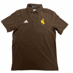 Adidas Wyoming Cowboys Coaches Polo – Brown